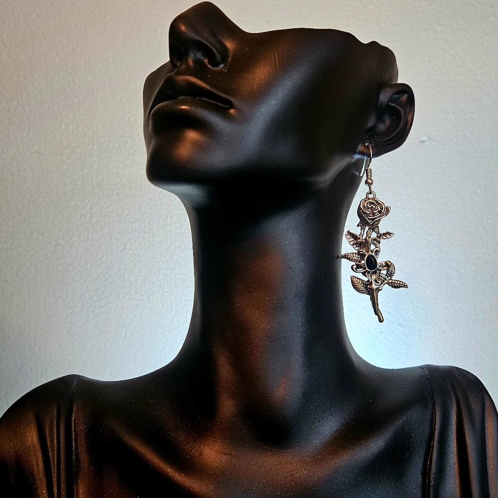 Silver Rose Earrings